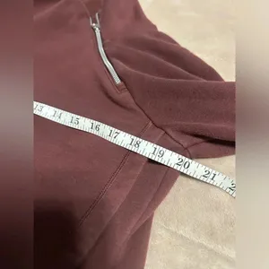Athleta Pullover Sweatshirt Size Medium Maroon Zip Athleisure Active thumbnail 6