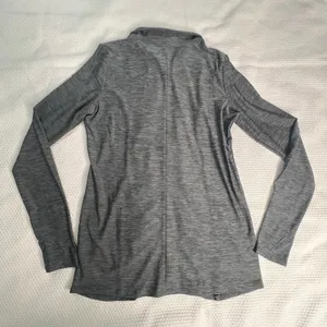 Motherhood Maternity Gray Full Zip Ruched Activewear Jacket Sz Medium Thumbholes thumbnail 8