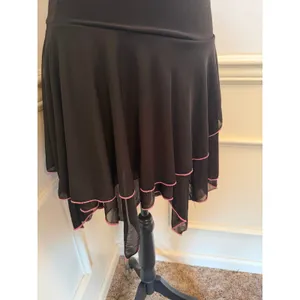 Vintage Y2K Taboo Strapless Whimsygoth Dress Black & Pink Ruffle Hem Fairy Goth thumbnail 3