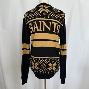 NFL New‎ Orleans Saints Light Up Ugly Christmas Sweater Holiday Womens Medium thumbnail 3