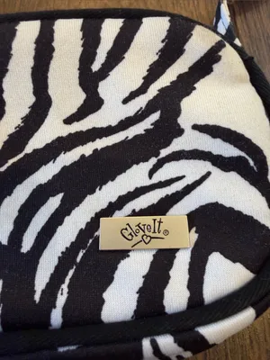 Glovelt Zebra Print Wristlet Pouch - Black & White thumbnail 2