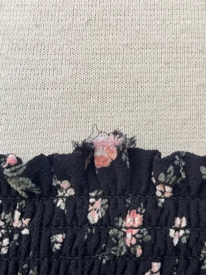 Reformation Pinto Smocked Square Neck Floral Peasant Top cottage festival 1X thumbnail 11