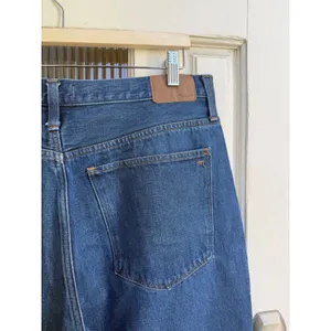 Madewell Baggy Straight Jeans Medium Wash Cotton Hemp High Rise Relaxed Size 32 thumbnail 4