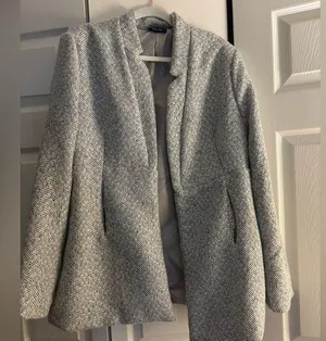 - Tayshia Pocketed Coat - Heather Grey thumbnail 1
