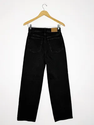 Madewell The Perfect Vintage Wide-Leg Jeans Women’s Size 25 Black High Rise thumbnail 2