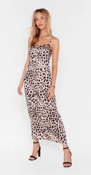 Satin Midi Slip Dress thumbnail 1