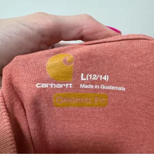 Carhartt Loose Fit Heavyweight Short Sleeve Pocket T-shirt Large Pink Salmon thumbnail 4