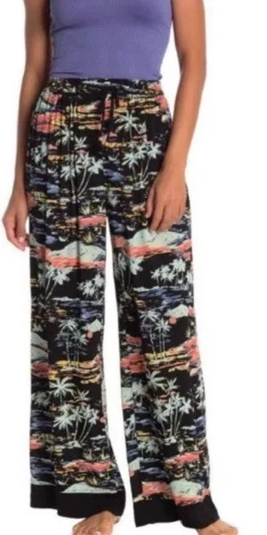 Free People Brand New Blue Lagoon Print Pants thumbnail 1