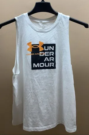 Under Armour Women’s Size Large White Sleeveless Top, Preloved thumbnail 1