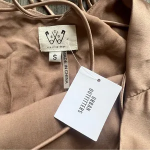 NWT Urban Outfitters Satin Tie Back Slip Dress Bronze Size Small thumbnail 9