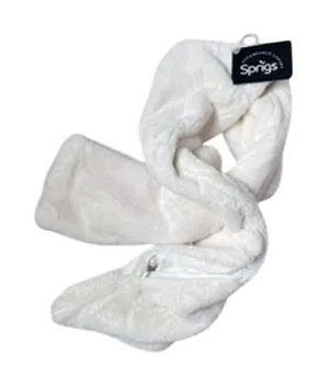 Sprigs Winter White Faux Fur Scarf with secret pocket NWT thumbnail 1