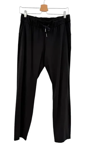 Lululemon On The Fly Pants Black Luxtreme Drawstring Stretch‎ Size 6 thumbnail 1