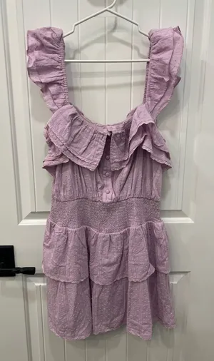 Fanco Ruffled Lavender Mini Dress thumbnail 1