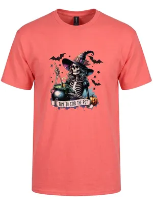 Gildan Time to Stir the Pot Coral Color 100% Cotton Unisex T Shirt Size XL- NWT-POD thumbnail 2
