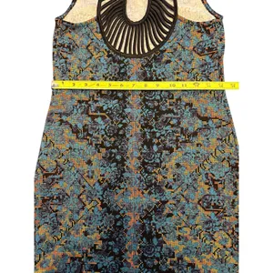 Free People Tapestry Digital Damsel Bodycon Mini Dress Women’s Size S Neon Glow thumbnail 10