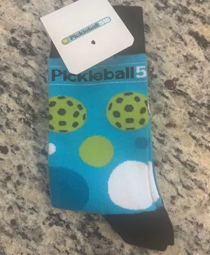 Pickleball 518 Blue and Black Unisex one size fits most Socks thumbnail 1