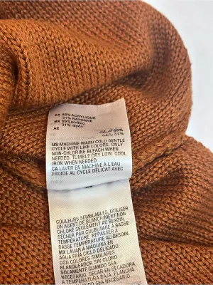 And Now This Knit Maxi Dress S Rust Brown Sleeveless Side Slit Sweater Stretch thumbnail 9