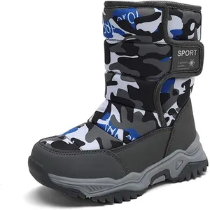 BRAND NEW ~ Camouflage Blue & Gray Camo Winter Snow Boots ~ Women's Size 8 thumbnail 1