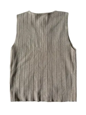 Silk and Salt ribbed tank Tan thumbnail 6