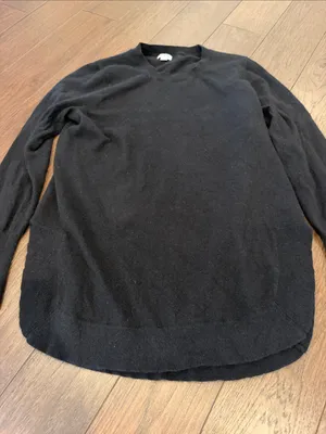 J. Crew Black Crewneck Women’s Sweater in Black Size Medium - C1-618 thumbnail 3