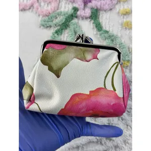 Buxton Pink Floral RFID Triple Frame Coin Purse Kiss‎ Lock Wallet 202P40 thumbnail 6