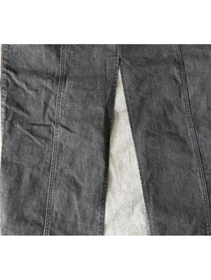 Belle Vere Denim Jean Skirt Medium Black Midi Maxi Casual Streetwear City Chic thumbnail 5