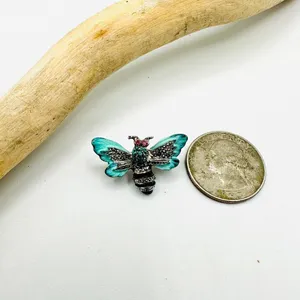 Vintage Hand Painted Bee Brooch Bee Pin thumbnail 4