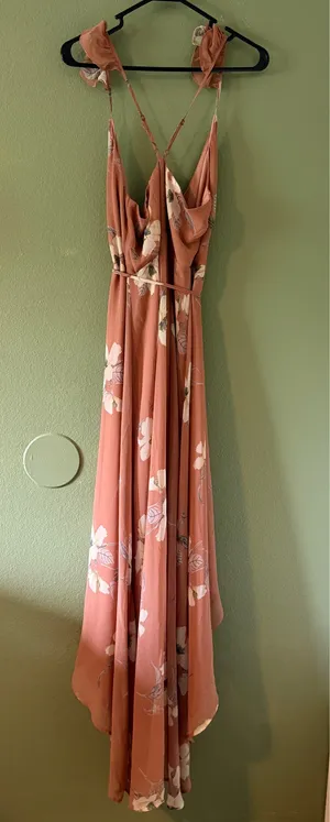Lulus Dress Maxi Wrap Floral thumbnail 4