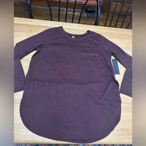 Mono B NWT Side Slit Tee dark purple size 1X thumbnail 9