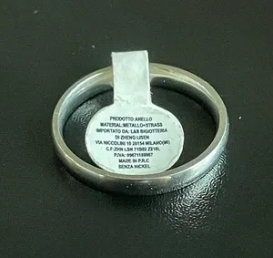Silver stainless steel ring size 10 thumbnail 2