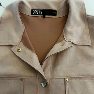 Zara Pink Utility Jacket with Crew Neckline NWOT LARGE thumbnail 2