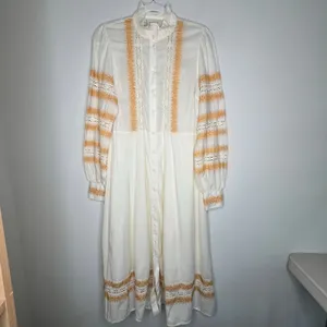 Sezane Embroidered Midi Shirt Dress Size 38/M thumbnail 3