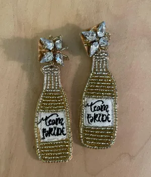 Team Bride Earrings Gold thumbnail 1