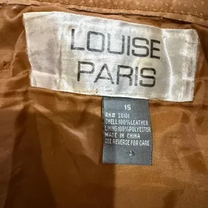 Louise‎ Paris Suede Leather Pants Women's Size 15 Tan Brown Western Style thumbnail 4