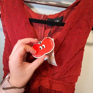 cider Swiss Dot Maxi Dress Dark Red Size 10 Ruffle Formal Wedding Guest Gown thumbnail 3