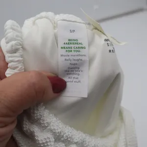 Aerie Bikini Bottom Womens S Cheekiest White Textured Side Tie New thumbnail 3