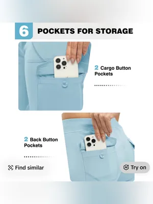 Outdoorsports Light Blue Stretch Cargo Capri Pants Lightweight Cooling Size L thumbnail 5