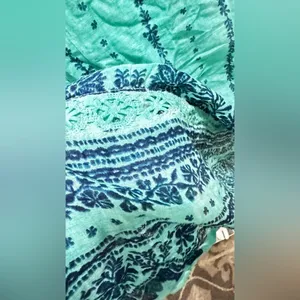 RAGA Maxi Tiered Floral Dress Somewhere in Paradise Turquoise Boho Festival A1 thumbnail 10
