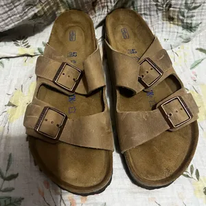 Birkenstock Arizona Tobacco Oiled Leather Sandals Soft Footbed Regular thumbnail 1