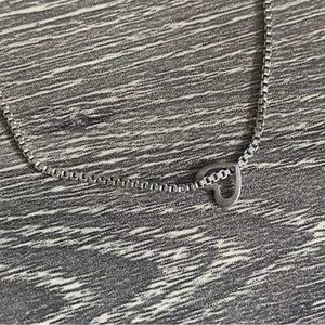 Vintage Boxchain Bracelet Heart Charm Minimal Sterling Silver 925 thumbnail 2