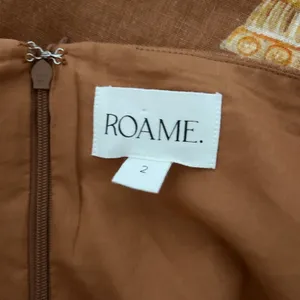 Roame Isola Linen Spaghetti Strap Mini Dress in Ceramica Desert Brown Size US 6 thumbnail 5