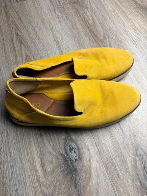 Franco Sarto Mustard Yellow Suede Loafers Slip-On Flats Women’s Size 8.5M thumbnail 5
