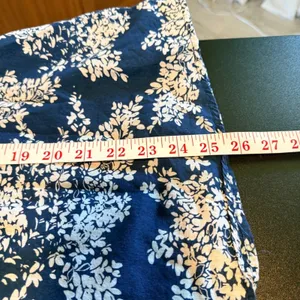 Abercrombie Fitch Size Xl Women Jade Blue White Floral Print 3/4 Sleeve‎ Boho thumbnail 8