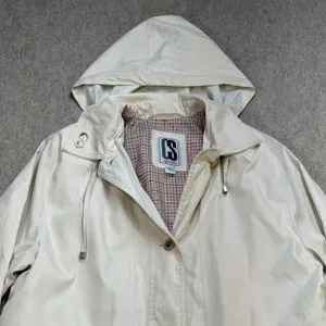 Vintage Current Seen CS Signature Hooded Anorak Jacket Womens M Cream Coastal thumbnail 9