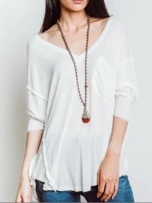 Free People Golden Gate Tee - Ivory thumbnail 1