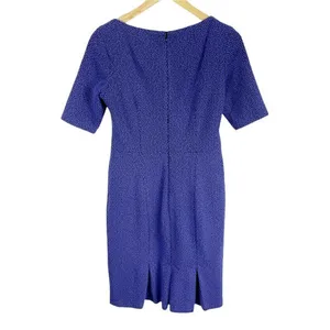 Nanette Lepore Womens Sheath Dress Blue Stretch Notch Neck Lined Zipper 4‎ thumbnail 2