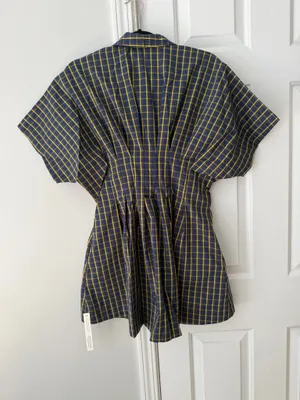 Anthropologie The Tobie Plaid Mini Shirt Dress by Exquise, Size LP thumbnail 13