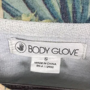Body Glove Let's Get Salty Tropical Print Shirt Green Small‎ Crop Sweatshirt thumbnail 10