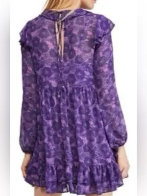 Free People Purple These Dreams Mini Dress thumbnail 2