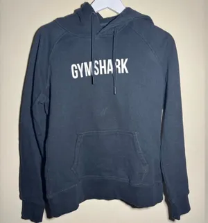 Gymshark Pullover Hoodie Black White Size M thumbnail 1